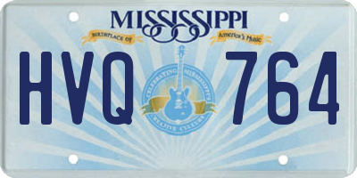 MS license plate HVQ764