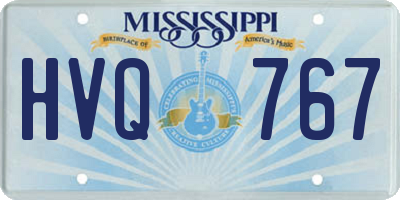 MS license plate HVQ767