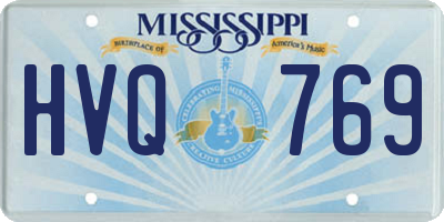 MS license plate HVQ769