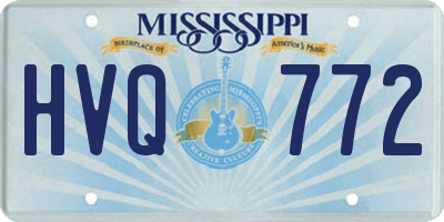 MS license plate HVQ772