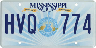 MS license plate HVQ774