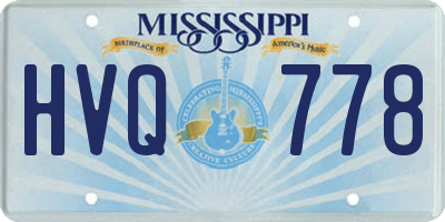 MS license plate HVQ778