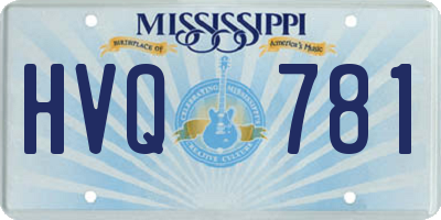 MS license plate HVQ781
