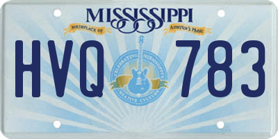 MS license plate HVQ783