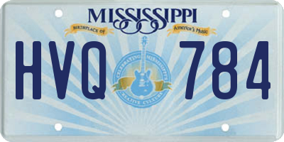 MS license plate HVQ784