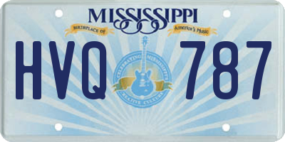 MS license plate HVQ787