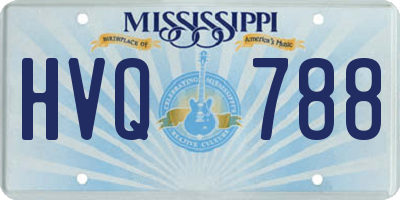 MS license plate HVQ788