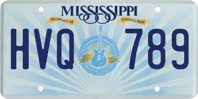 MS license plate HVQ789