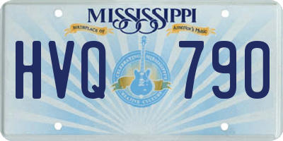 MS license plate HVQ790