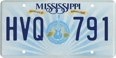 MS license plate HVQ791