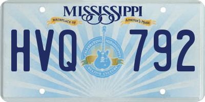 MS license plate HVQ792