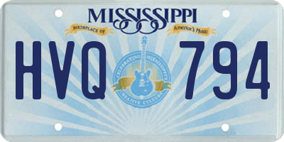 MS license plate HVQ794
