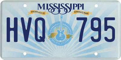 MS license plate HVQ795