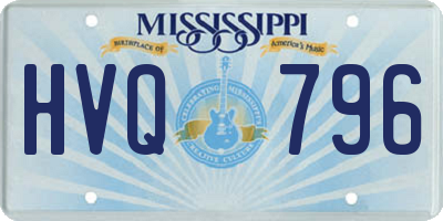 MS license plate HVQ796