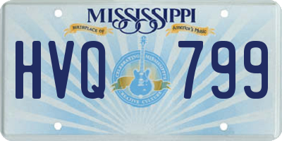 MS license plate HVQ799