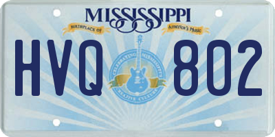 MS license plate HVQ802