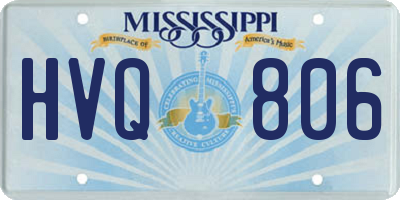 MS license plate HVQ806
