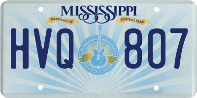 MS license plate HVQ807