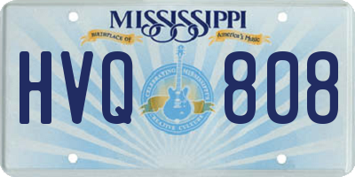 MS license plate HVQ808