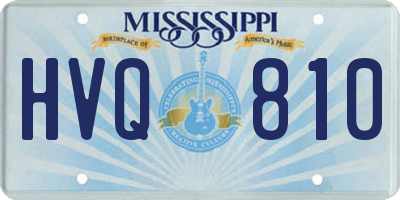 MS license plate HVQ810