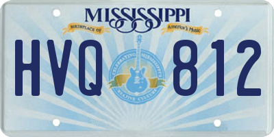 MS license plate HVQ812
