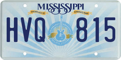 MS license plate HVQ815