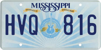 MS license plate HVQ816