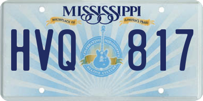 MS license plate HVQ817