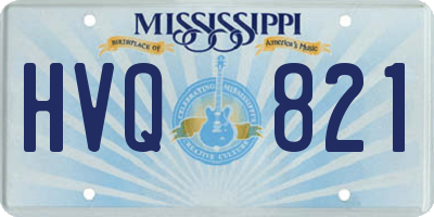 MS license plate HVQ821