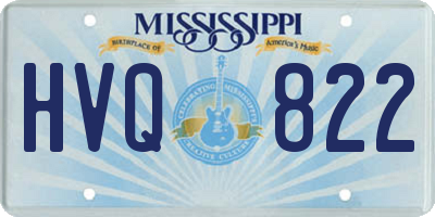 MS license plate HVQ822