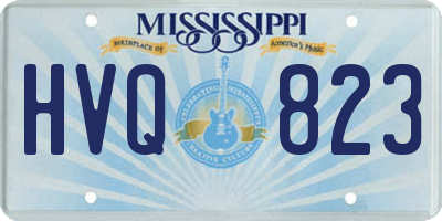 MS license plate HVQ823