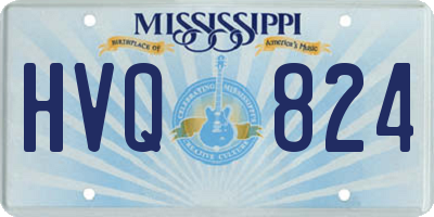 MS license plate HVQ824