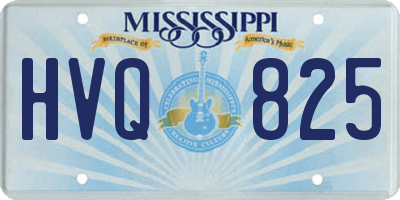 MS license plate HVQ825