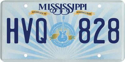 MS license plate HVQ828