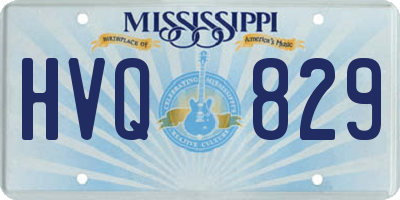 MS license plate HVQ829
