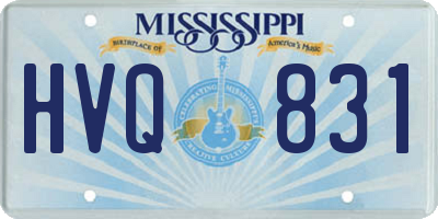 MS license plate HVQ831