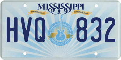 MS license plate HVQ832