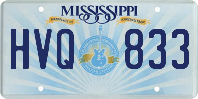 MS license plate HVQ833
