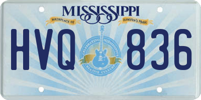 MS license plate HVQ836