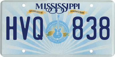MS license plate HVQ838