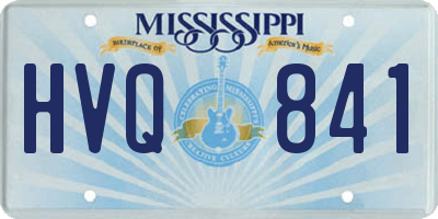 MS license plate HVQ841