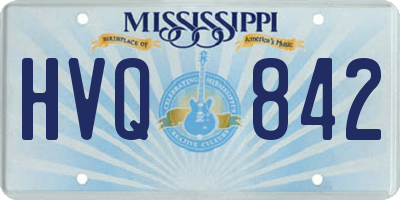 MS license plate HVQ842