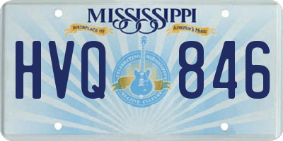 MS license plate HVQ846