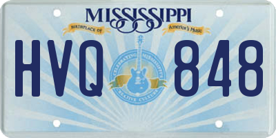 MS license plate HVQ848