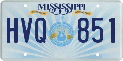 MS license plate HVQ851