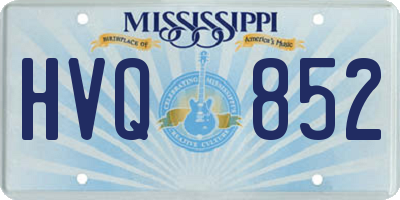 MS license plate HVQ852