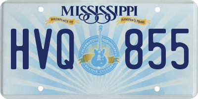 MS license plate HVQ855