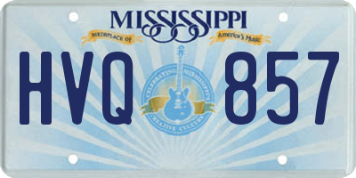MS license plate HVQ857