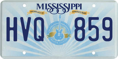 MS license plate HVQ859