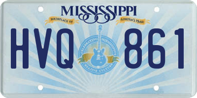 MS license plate HVQ861